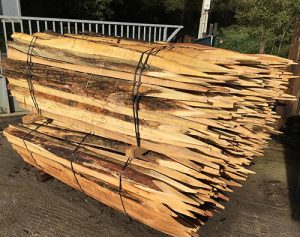Estacas de madera de punta