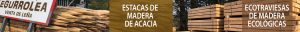Estacas de madera de acacia y ecotraviesas de madera ecológicas