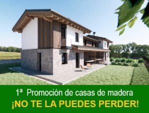 Primera promocion de casas de madera bifamiliares